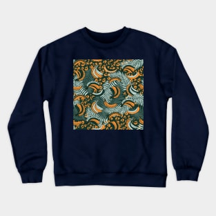 Yellow and Green Palms and Bananas Crewneck Sweatshirt